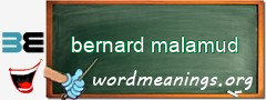WordMeaning blackboard for bernard malamud